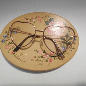 Heart-Shaped Rose Gold Glasses